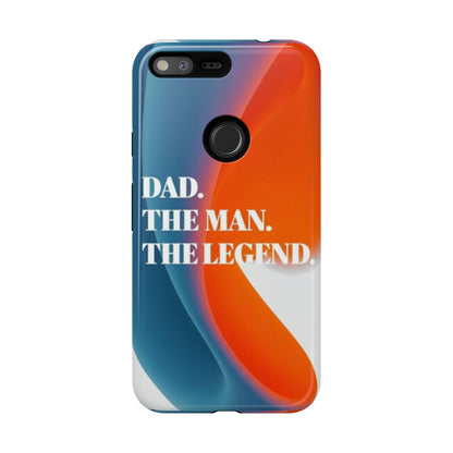 "Dad. The Man. The Legend." Mobile Phone Case (orange)