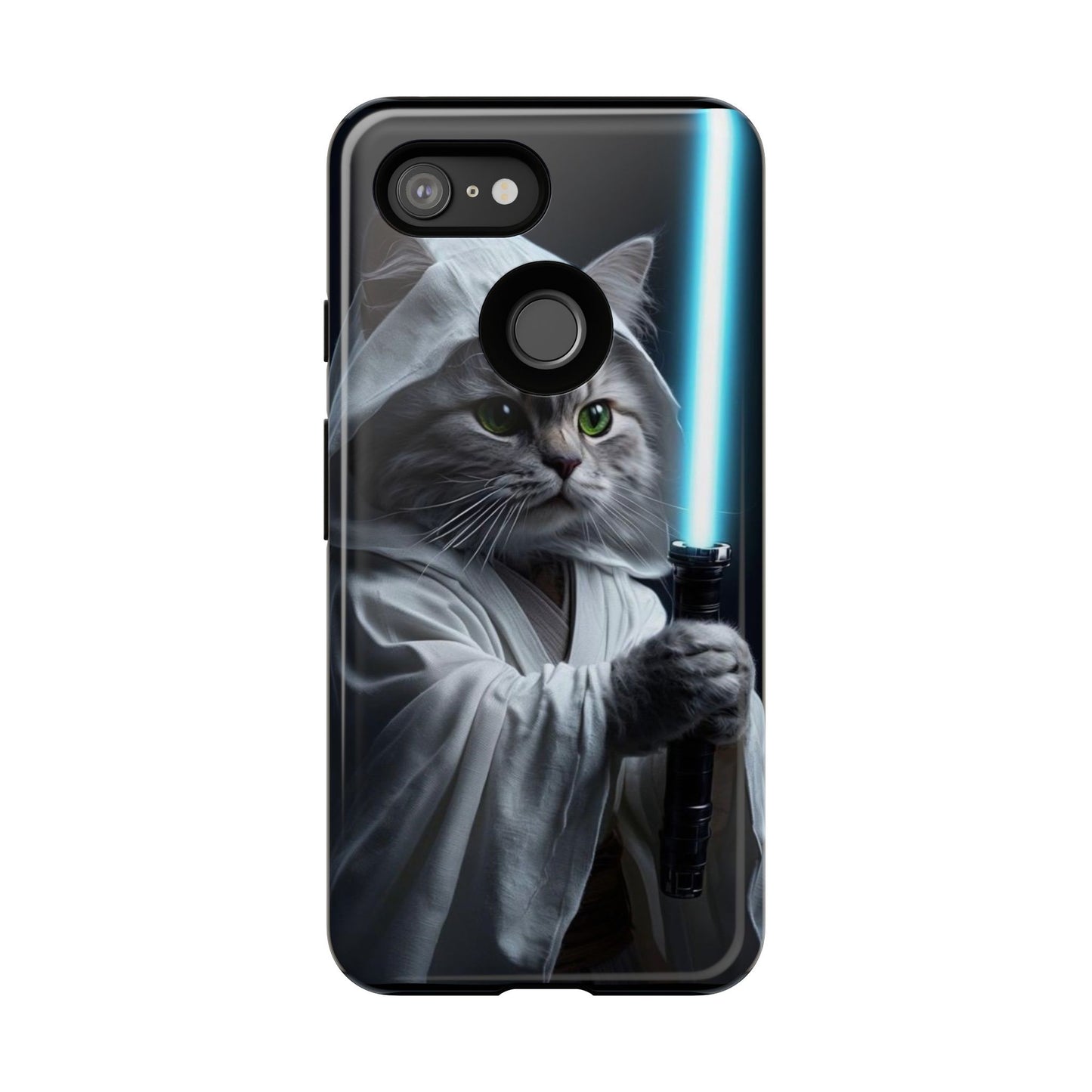 "Jedi Whisker" Mobile Phone Case (blue light sabre)