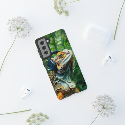 "Bearded Dragon - Jungle Beats" Mobile Phone Case