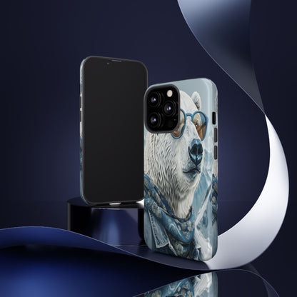"Urban Zen Polar Bear" Mobile Phone Case (blue)