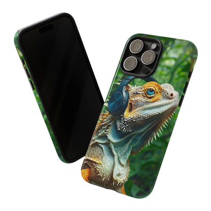 "Bearded Dragon - Jungle Beats" Mobile Phone Case