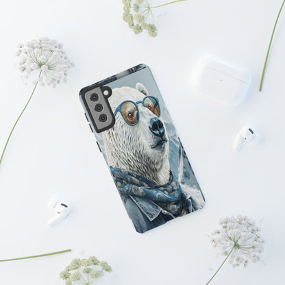 "Urban Zen Polar Bear" Mobile Phone Case (blue)