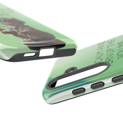 "Keep calm and turn up the volume" Mobile Phone Case (green)