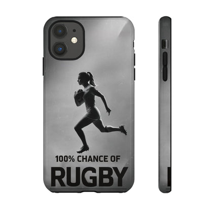 "Rain, Shine, Rugby" Mobile Phone Case