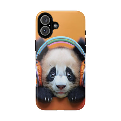 "Baby Panda wearing Headphones" Mobile Phone Case