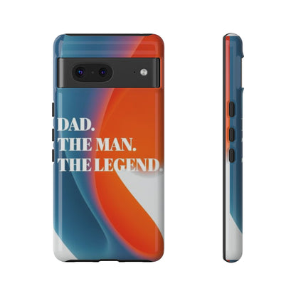 "Dad. The Man. The Legend." Mobile Phone Case (orange)