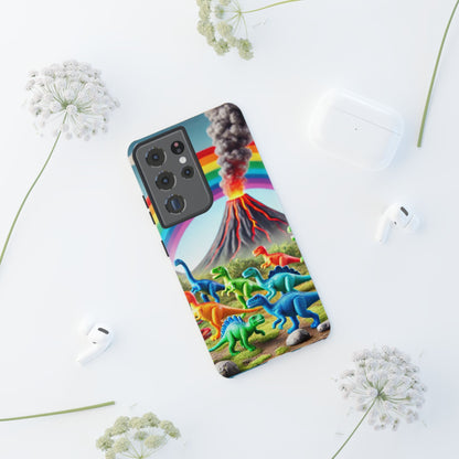 "Rainbow Dinosaurs" Mobile Phone Case