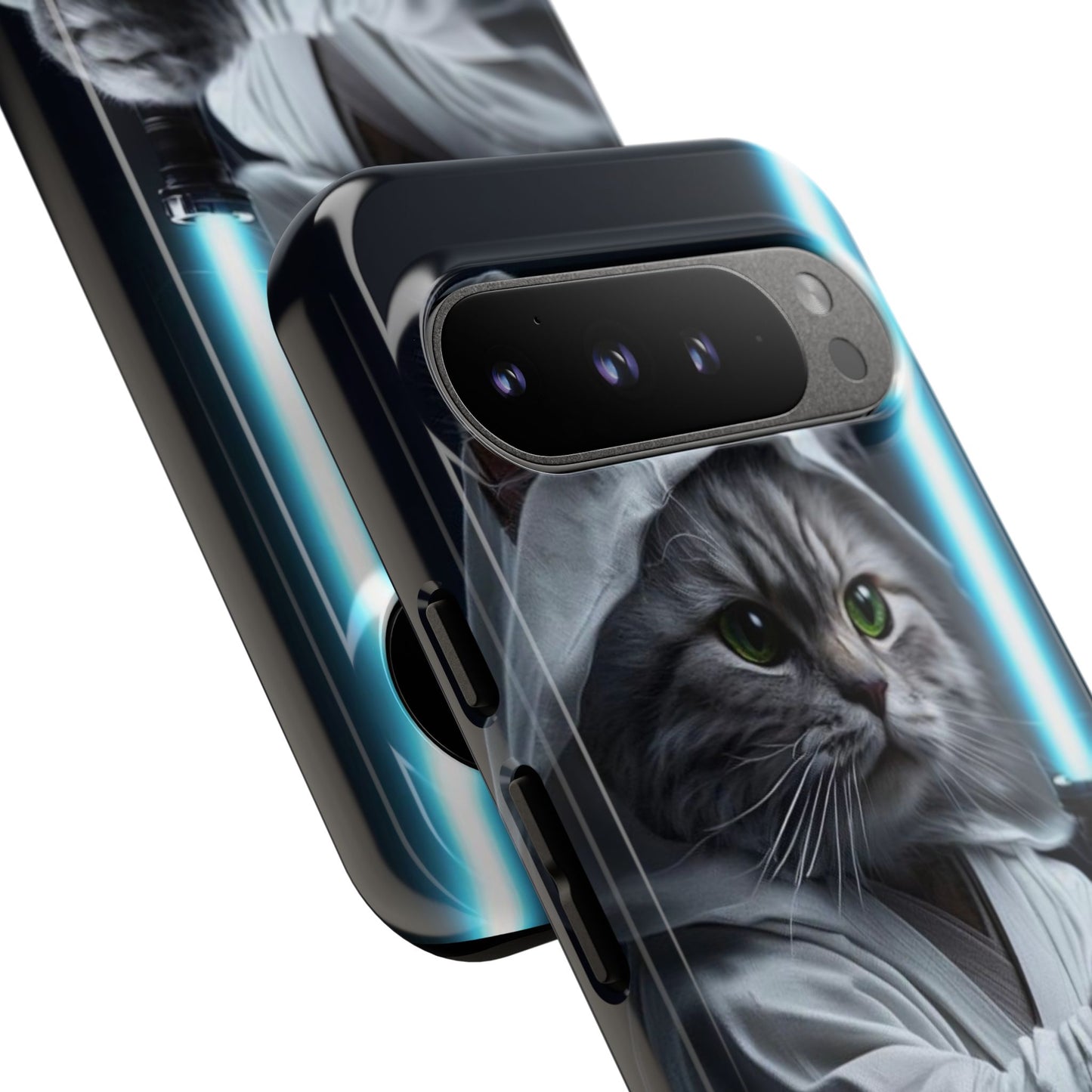 "Jedi Whisker" Mobile Phone Case (blue light sabre)