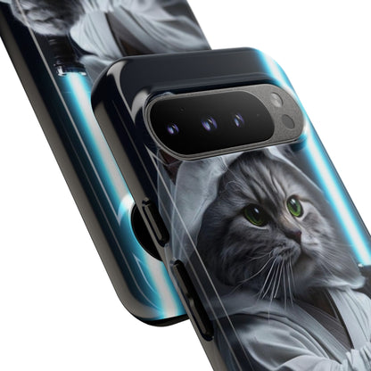 "Jedi Whisker" Mobile Phone Case (blue light sabre)