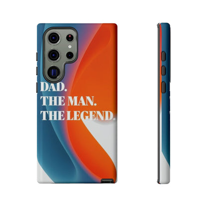 "Dad. The Man. The Legend." Mobile Phone Case (orange)