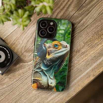 "Bearded Dragon - Jungle Beats" Mobile Phone Case