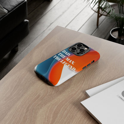 "Dad. The Man. The Legend." Mobile Phone Case (orange)