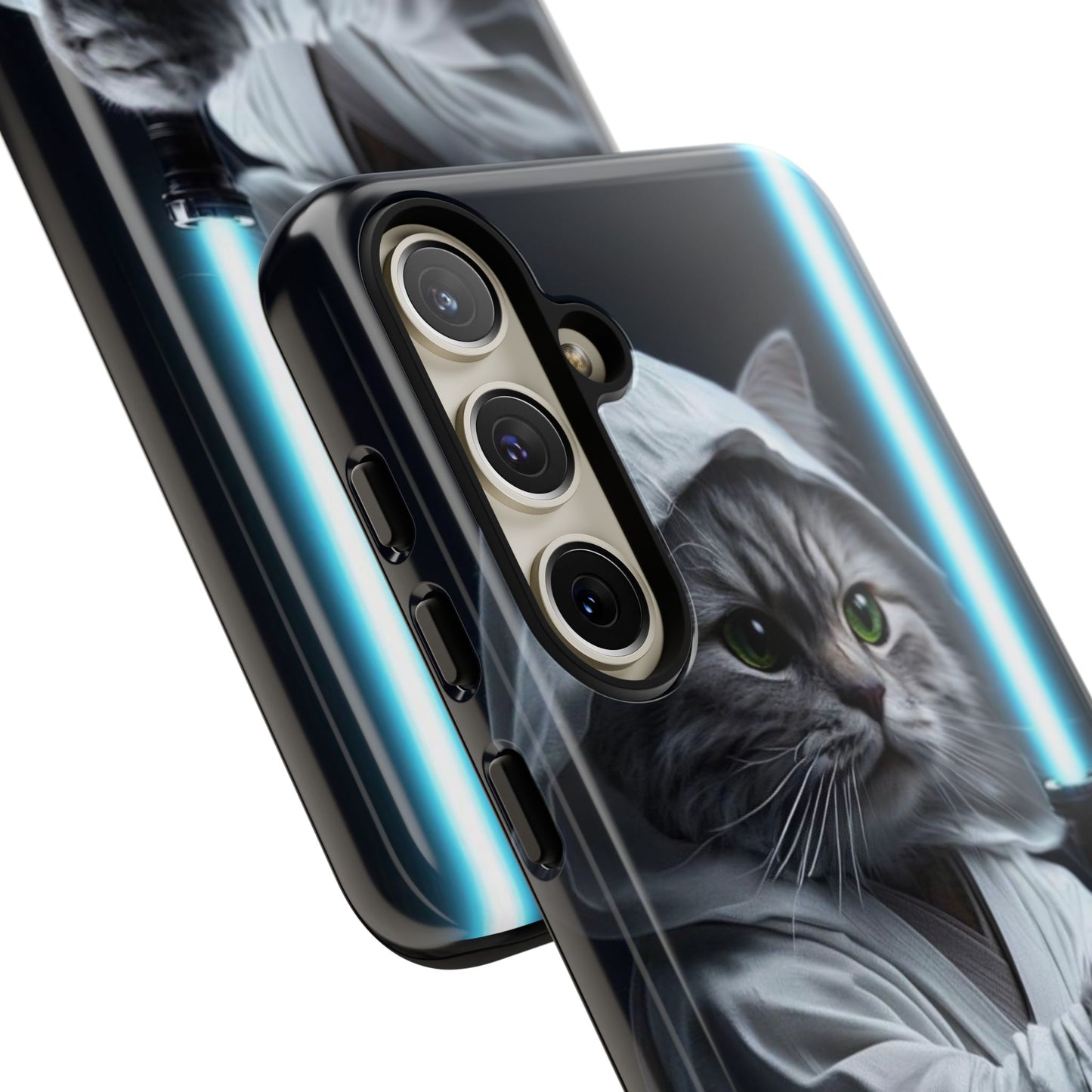 "Jedi Whisker" Mobile Phone Case (blue light sabre)