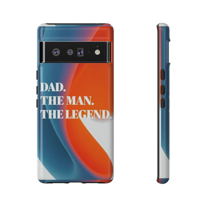 "Dad. The Man. The Legend." Mobile Phone Case (orange)