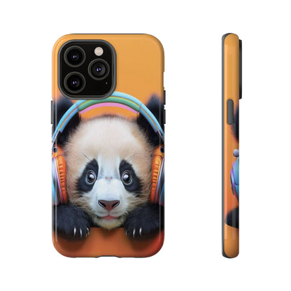 "Baby Panda wearing Headphones" Mobile Phone Case