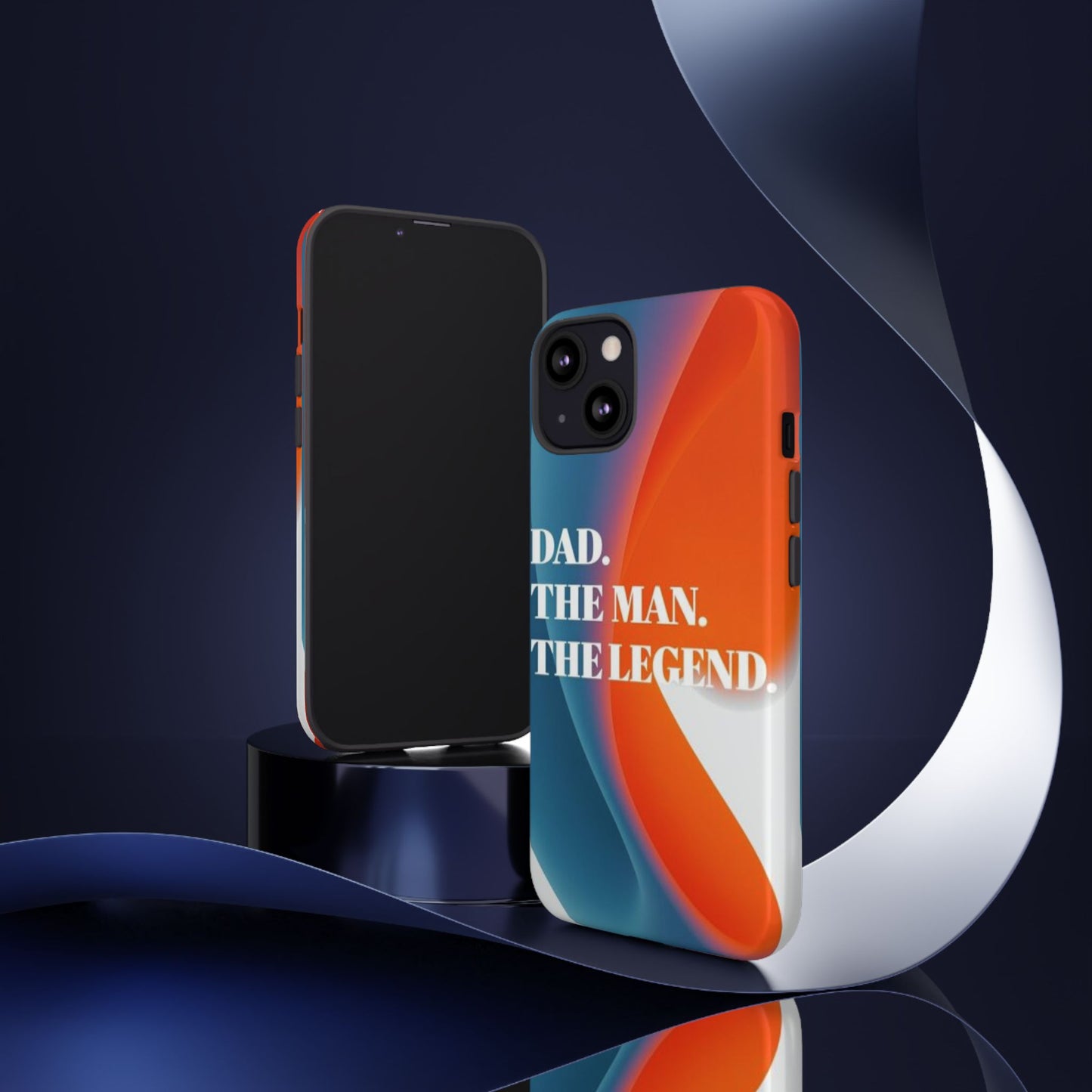 "Dad. The Man. The Legend." Mobile Phone Case (orange)