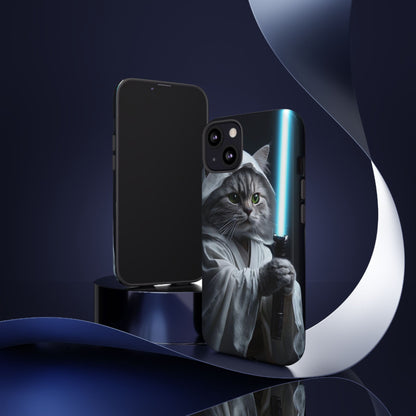 "Jedi Whisker" Mobile Phone Case (blue light sabre)
