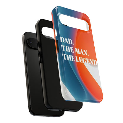 "Dad. The Man. The Legend." Mobile Phone Case (orange)