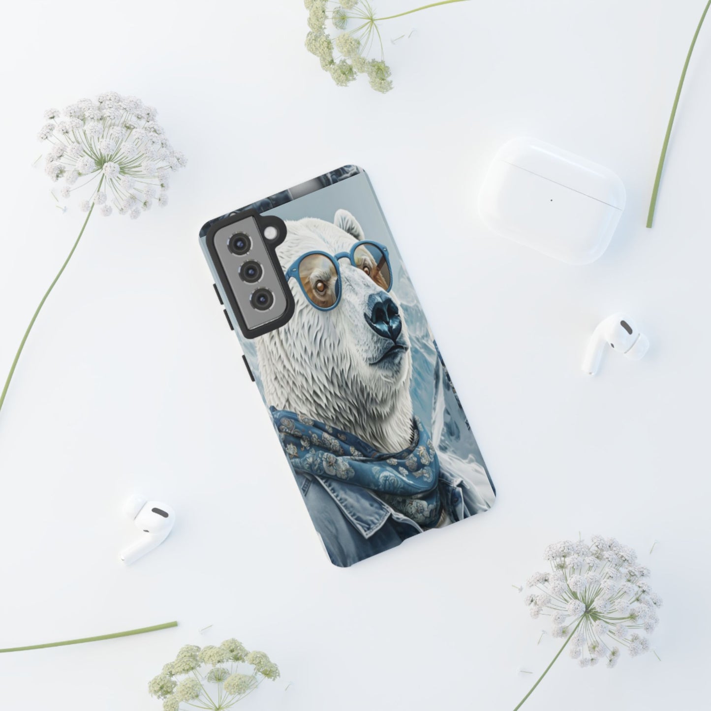 "Urban Zen Polar Bear" Mobile Phone Case (blue)
