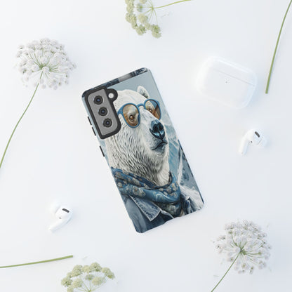 "Urban Zen Polar Bear" Mobile Phone Case (blue)