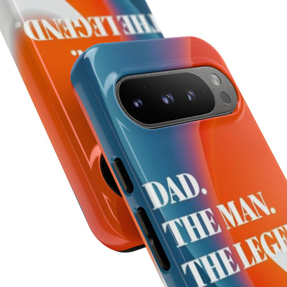 "Dad. The Man. The Legend." Mobile Phone Case (orange)