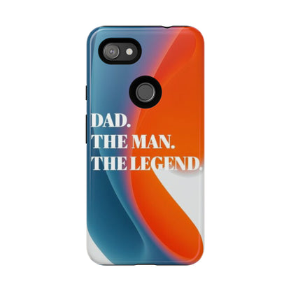 "Dad. The Man. The Legend." Mobile Phone Case (orange)