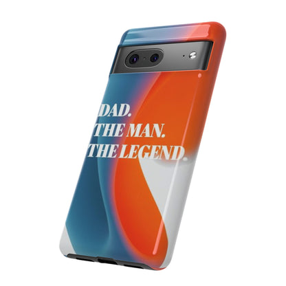 "Dad. The Man. The Legend." Mobile Phone Case (orange)