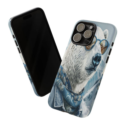 "Urban Zen Polar Bear" Mobile Phone Case (blue)