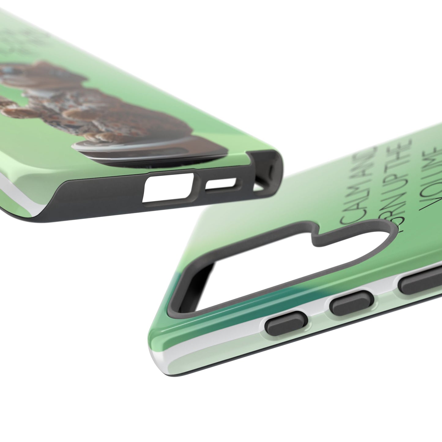 "Keep calm and turn up the volume" Mobile Phone Case (green)