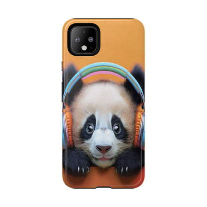 "Baby Panda wearing Headphones" Mobile Phone Case