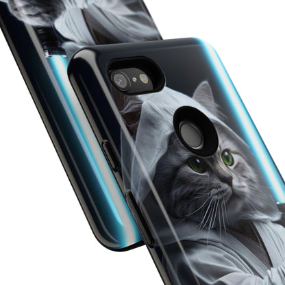 "Jedi Whisker" Mobile Phone Case (blue light sabre)