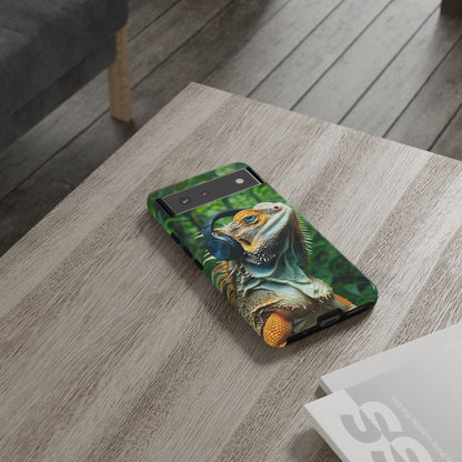"Bearded Dragon - Jungle Beats" Mobile Phone Case