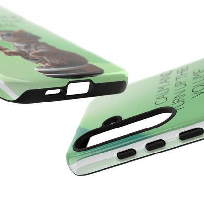 "Keep calm and turn up the volume" Mobile Phone Case (green)