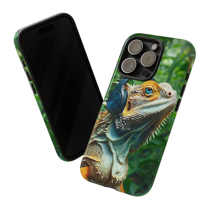 "Bearded Dragon - Jungle Beats" Mobile Phone Case