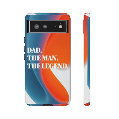 "Dad. The Man. The Legend." Mobile Phone Case (orange)