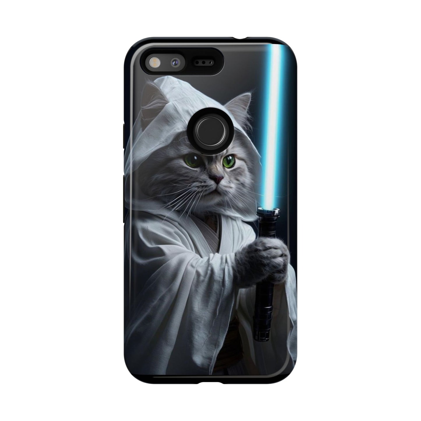 "Jedi Whisker" Mobile Phone Case (blue light sabre)