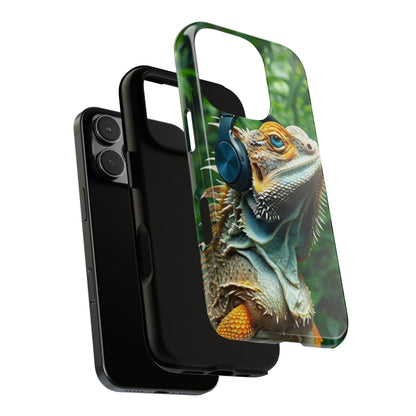 "Bearded Dragon - Jungle Beats" Mobile Phone Case