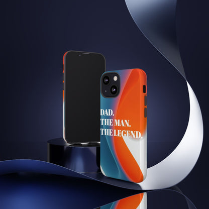 "Dad. The Man. The Legend." Mobile Phone Case (orange)