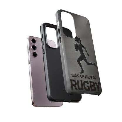 "Rain, Shine, Rugby" Mobile Phone Case
