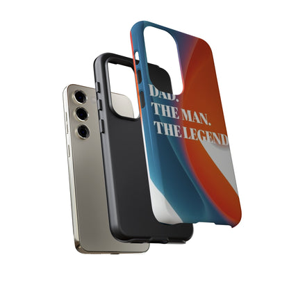 "Dad. The Man. The Legend." Mobile Phone Case (orange)