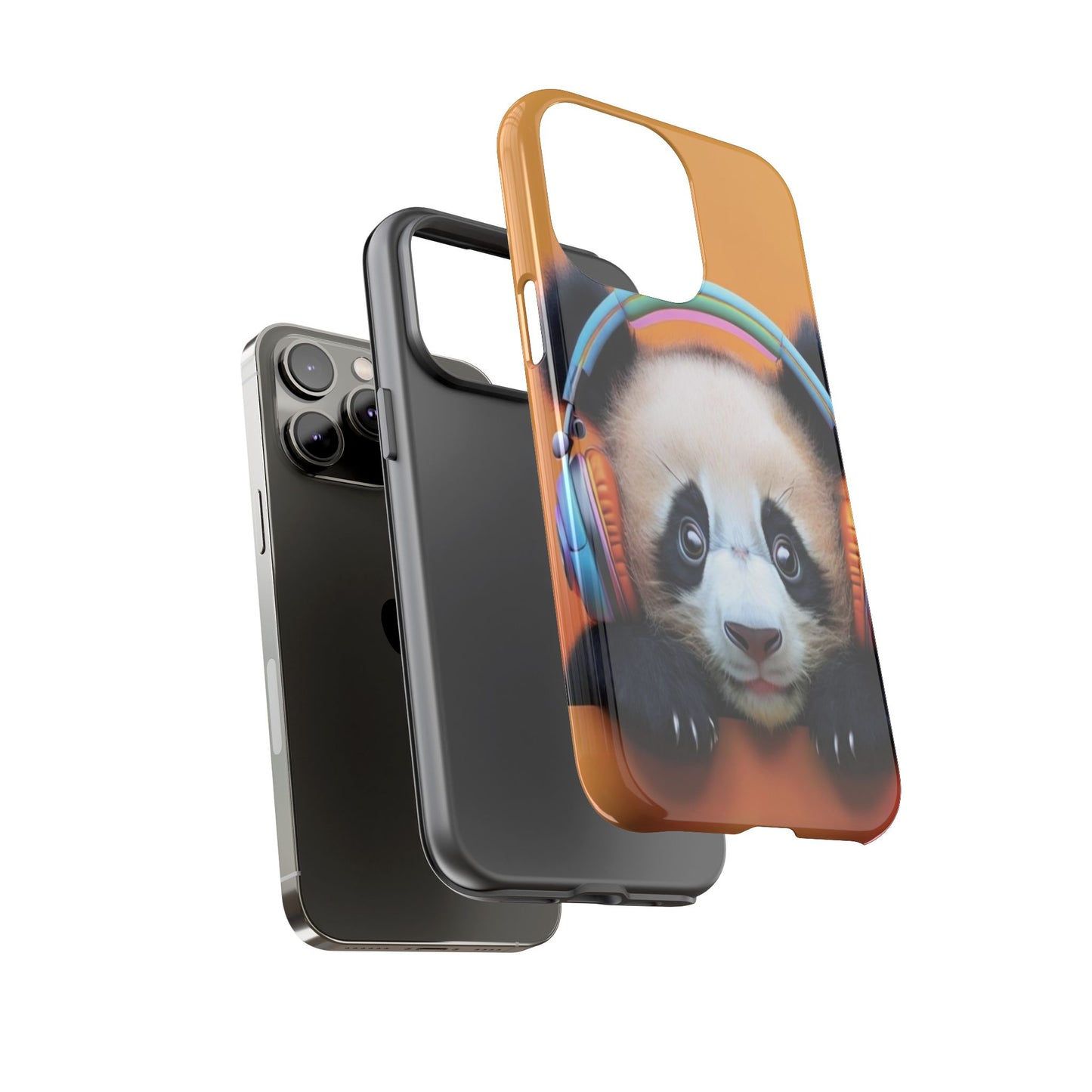 "Baby Panda wearing Headphones" Mobile Phone Case