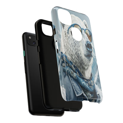 "Urban Zen Polar Bear" Mobile Phone Case (blue)