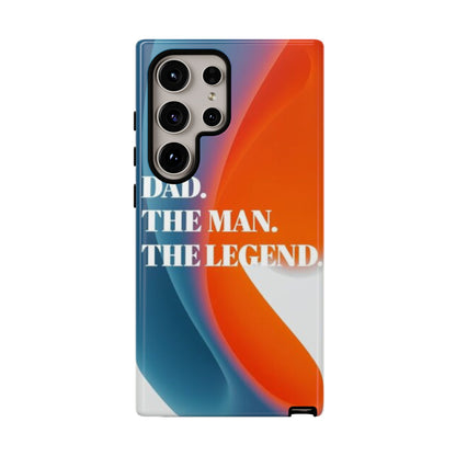"Dad. The Man. The Legend." Mobile Phone Case (orange)