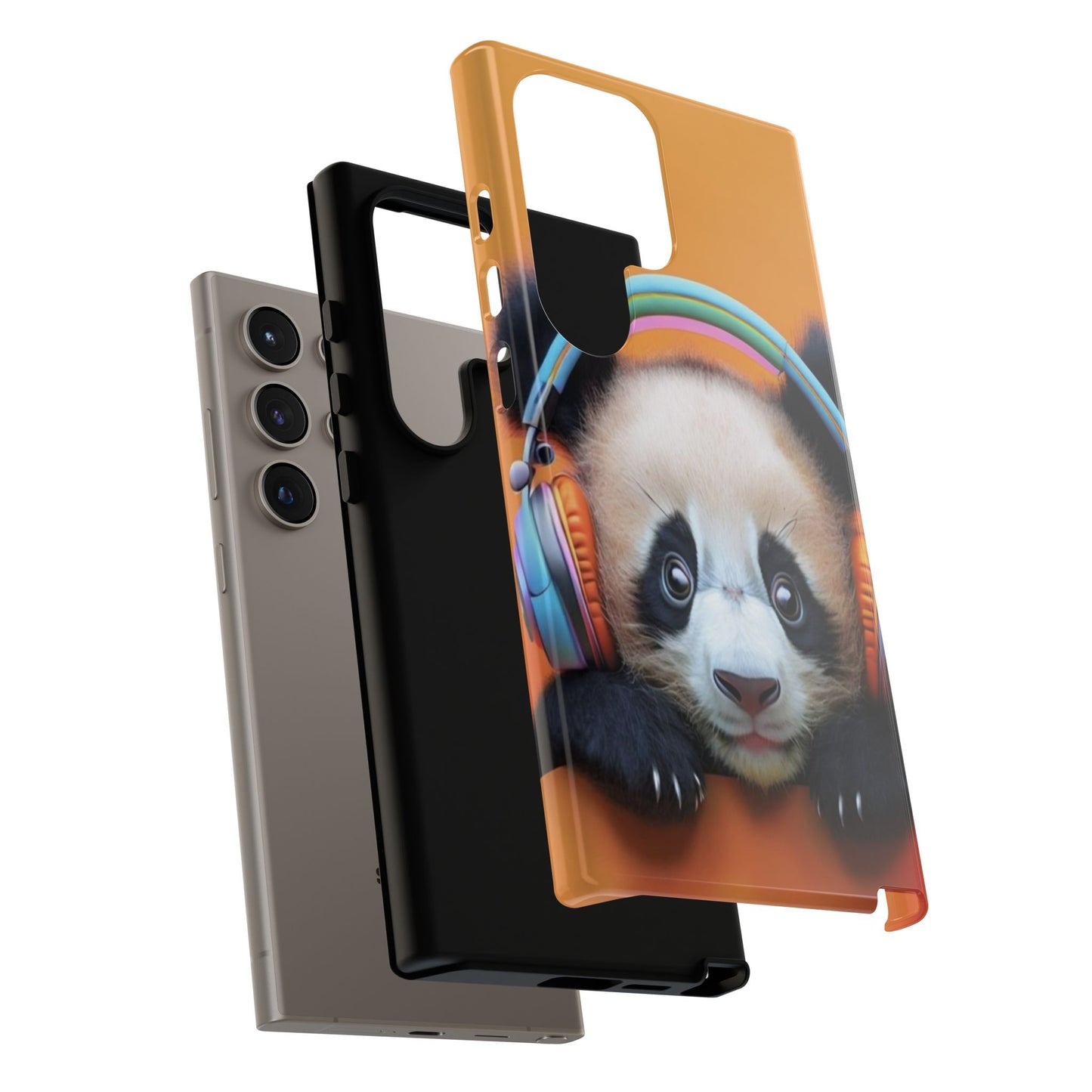 "Baby Panda wearing Headphones" Mobile Phone Case