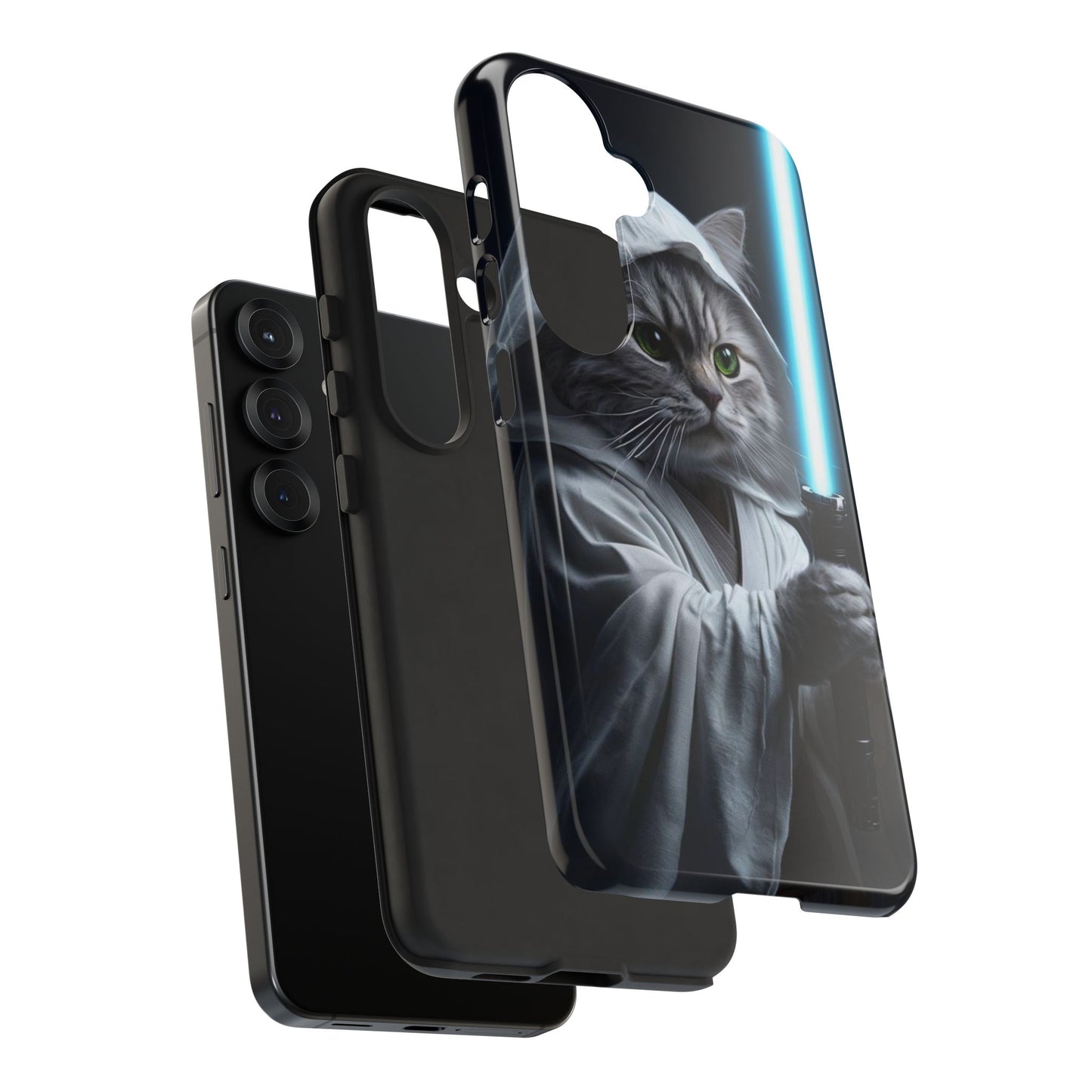 "Jedi Whisker" Mobile Phone Case (blue light sabre)