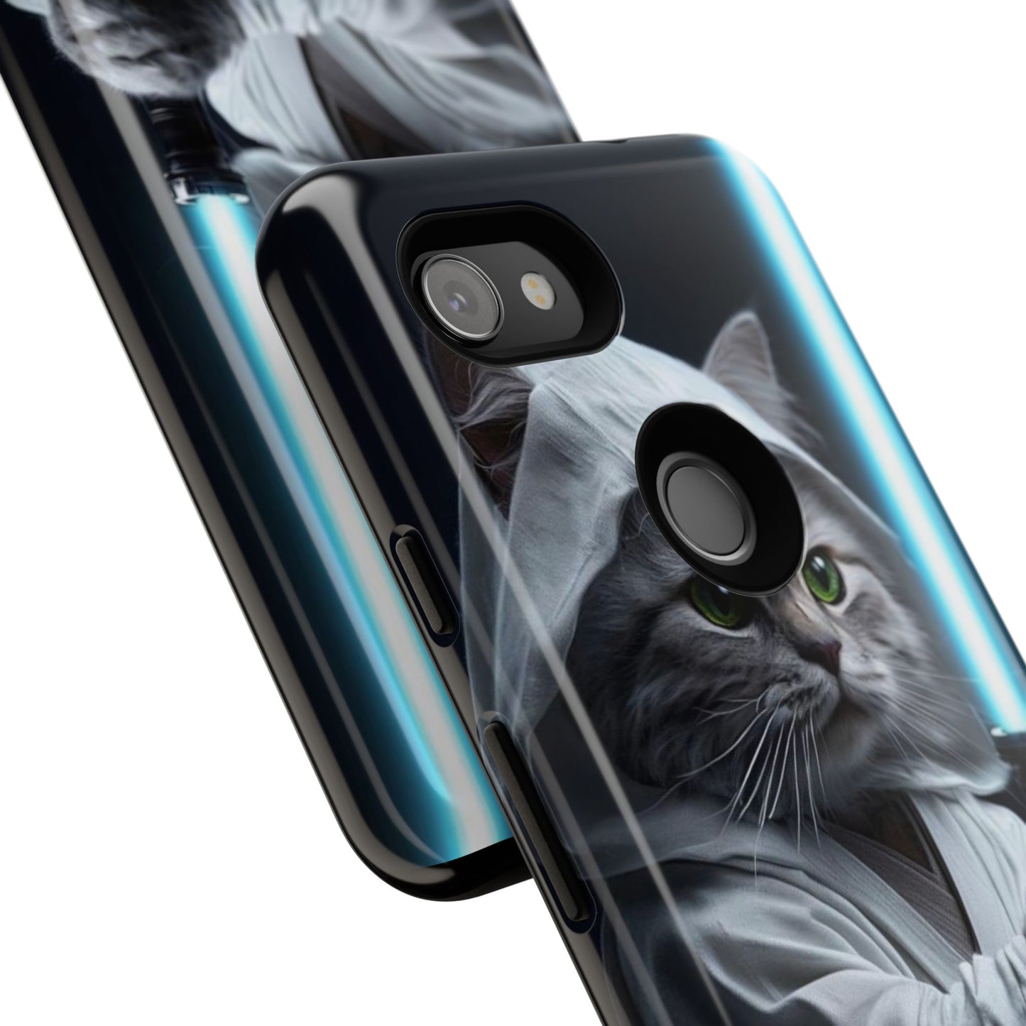 "Jedi Whisker" Mobile Phone Case (blue light sabre)