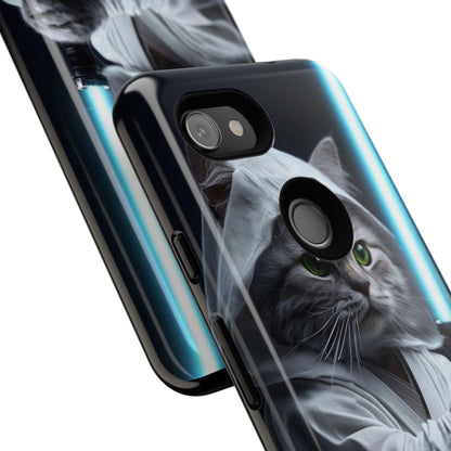 "Jedi Whisker" Mobile Phone Case (blue light sabre)