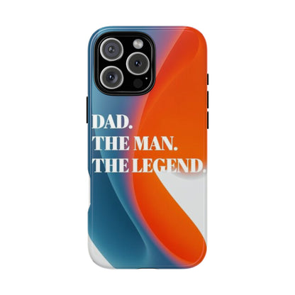 "Dad. The Man. The Legend." Mobile Phone Case (orange)