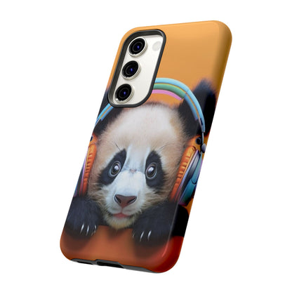 "Baby Panda wearing Headphones" Mobile Phone Case