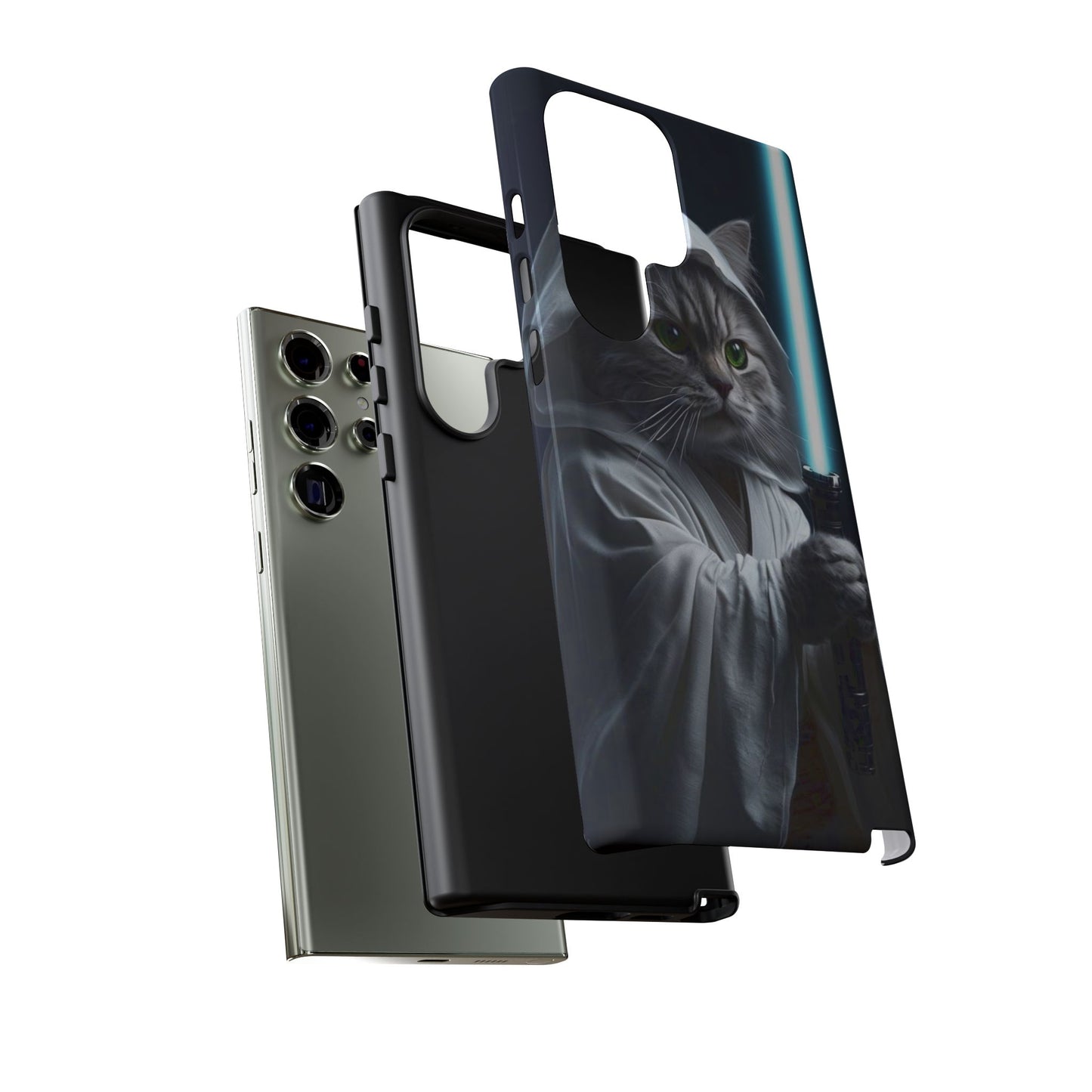 "Jedi Whisker" Mobile Phone Case (blue light sabre)